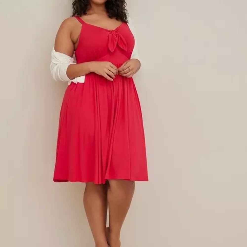 Torrid Red Super Soft Knit Pocket Dress Size 2